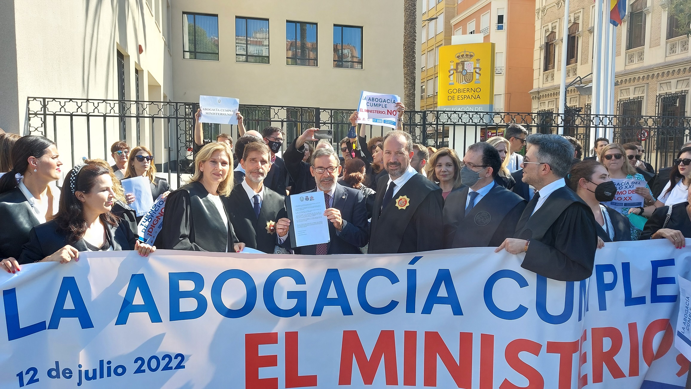 Imagen de la concentración y protesta